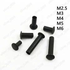 Black Steel Oval Head Semi Tubular Rivets M2.5 M3 M4 M5 M6