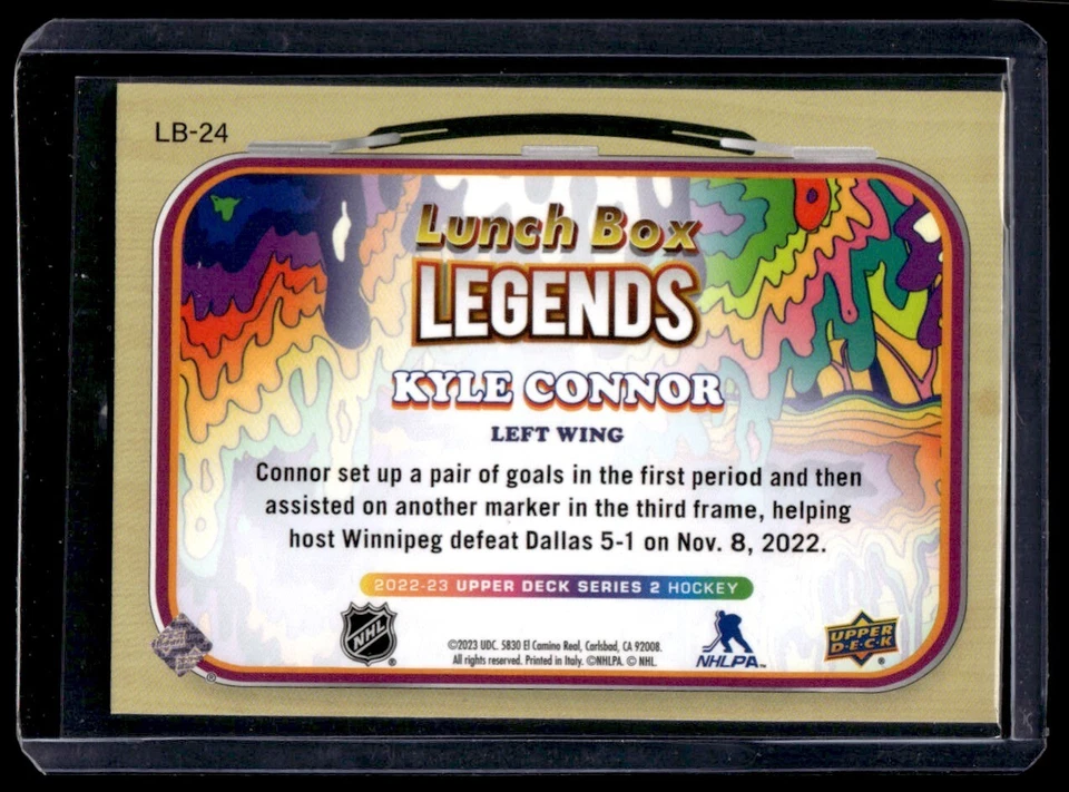 2022-23 Upper Deck Series 2 Lunch Box Legends Kyle Connor #LB-24 Winnipeg Jets - Image 2 of 2