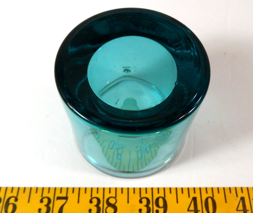VTG iittala KIVI Marimekko Sea Blue Votive Tealight Candle Holder 2.5" Sticker - Picture 4 of 4