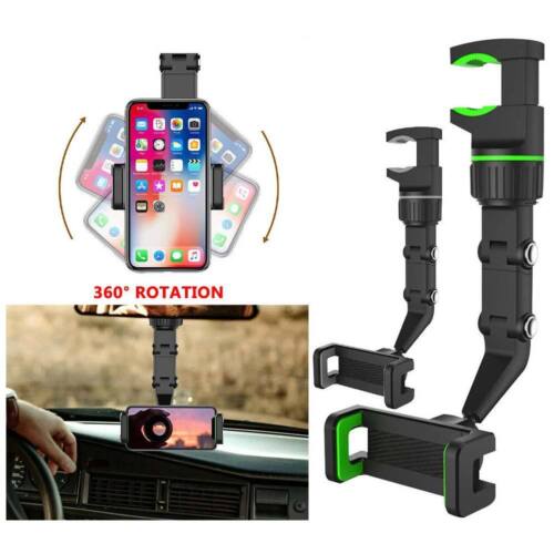 Universal Car Rearview Mirror 360°Phone Holder Mount Cradle forMobile PhonesGPS  - Picture 1 of 16