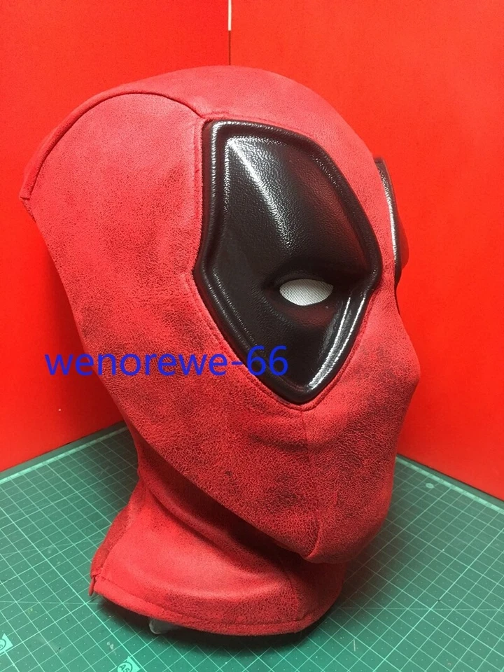 EN NOSOTROS!!! Máscara roja para hombre Deadpool 3 Wade Wilson Cosplay utilería máscara con carcasa facial Foto 2 de 4