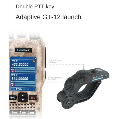 GT-12 SenHaix PTT Bluetooth Adapter For Motorcycle Riding Wireless Transmitter - Zdjęcie 2 z 11
