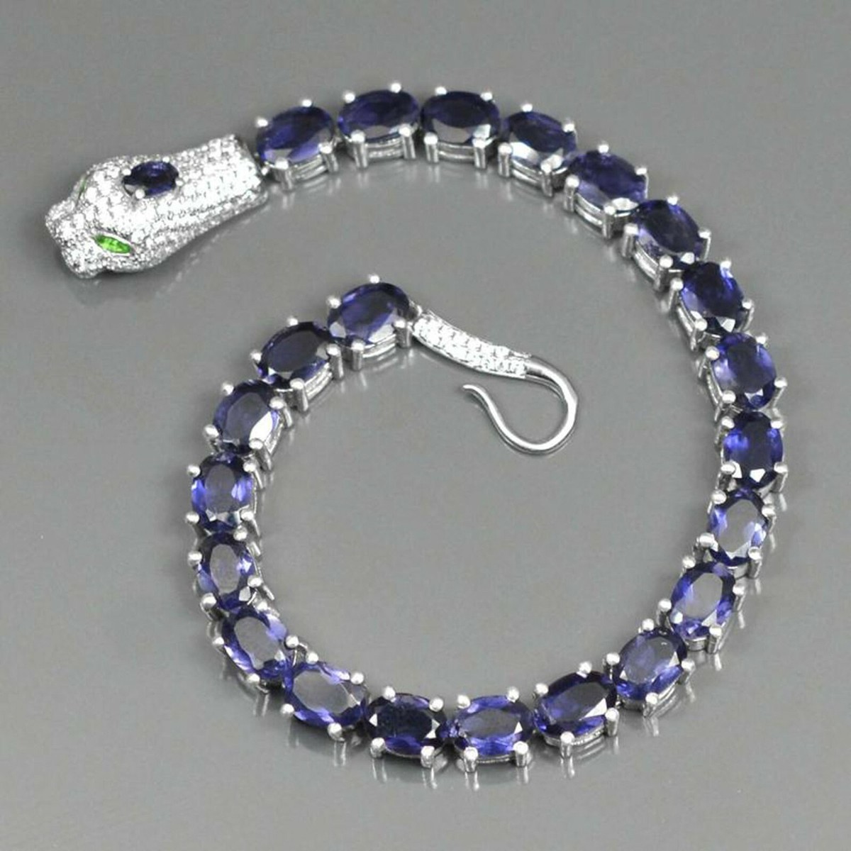 【BLACKPURPLE】Snake Sigma Tennis Cubic Braceletブレスレット S34fb804133cc4f60a42247a56a6bd