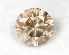 0.11Ct Sparky Water Champagne Round Natural Diamond ba5739