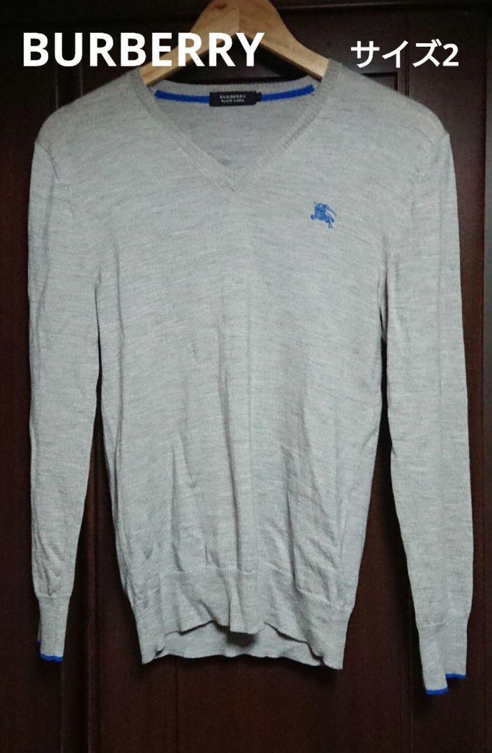 Burberry V-Neck Knit Sweater Men's Fashion from Japan
