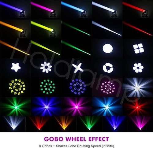 2x 200W LED 18Prism 8Gobo Moving Head Stage Light RGBW DMX Disco Party KTV Light - Picture 6 of 25