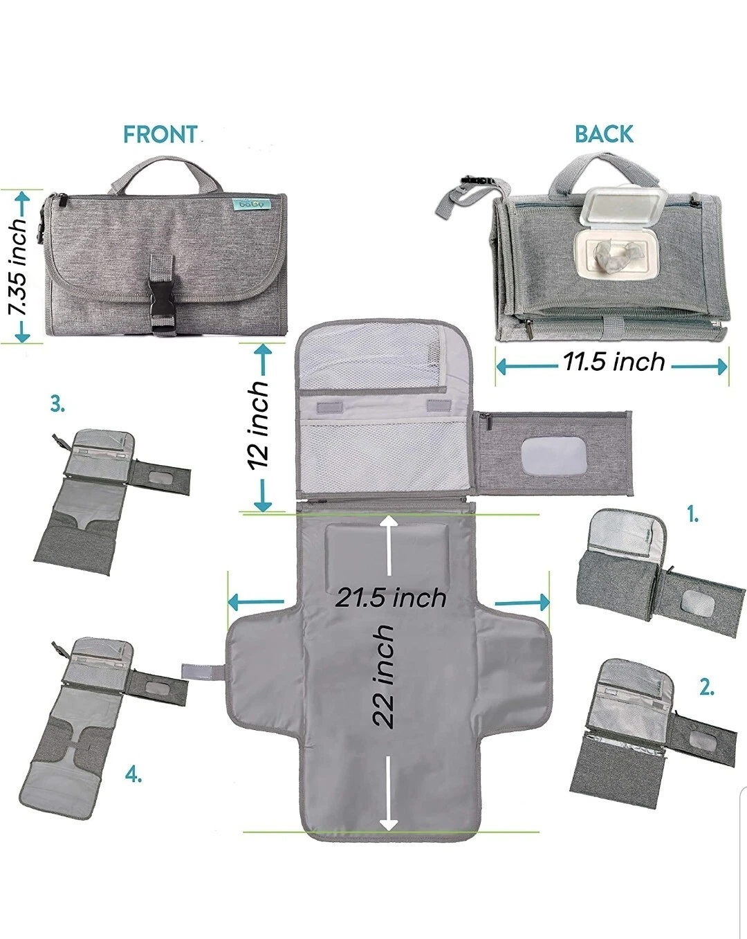 Portable Diaper Changing Pad, Portable Changing pad for Newborn Girl & Boy -...
Opens in a new windo