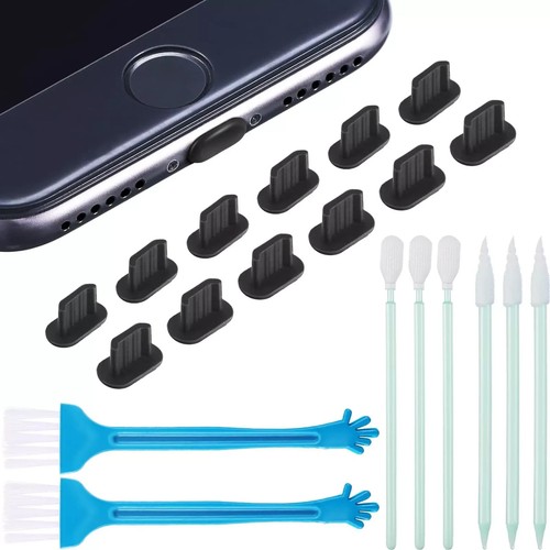 12 Stück Anti Staub Stecker für iPhone 5/6/7/8/x Ladebuchse Abdeckung Silikon CapHI