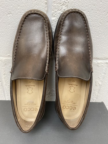 ECCO Classic Moc 2 braune venezianische Slipper Halbschuhe aus Leder Größe US 9-9,5 EU 43 - Bild 2 von 8