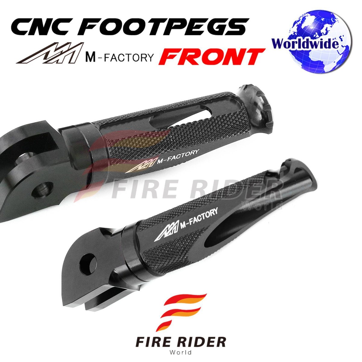 SHINOBI Front Foot Pegs Black For Honda Grom MSX125 18 19 20