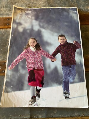Wendy Child's V & Rolled Neck Sweaters Knitting Pattern Roxy 5266