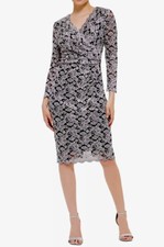 Women  s Formal Dress Size 10 JESSICA HOWARD Silver Lace Long Sleeve Gown NEW