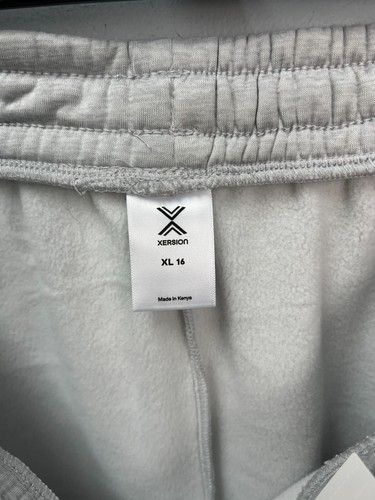 Xersion Light Gray Fleece Lined Sweatpants Leggings Girls Size XL (16) - Picture 6 of 7