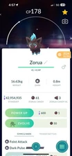 Pokémon Go Trade Shiny Zorua - 1 mill dust trade