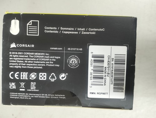 Corsair IRONCLAW RGB Maus Rechtshänder USB Typ-A 18000 DPI (CH-9307011-EU) - Bild 3 von 3