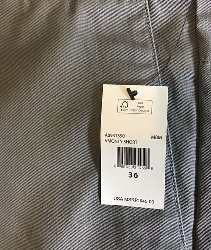 Volcom Mens Shorts Light Gray Size 28" 34" or 36" Chinos 10" Inseam VMonty - Picture 7 of 7