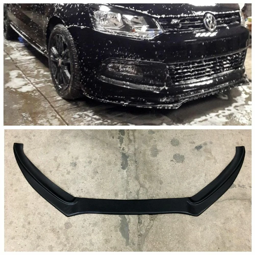 Auto Frontschürze Lip Seite Splitter Spoiler Körper Kit Wachen Abdeckung  Für Volkswagen VW Polo 6R 6C 2009 2010 2011 2012 2013 2014 ~ 2017