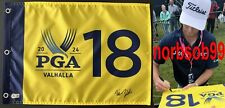 WILL ZALATORIS SIGNED 2024 PGA CHAMPIONSHIP PIN FLAG w/EXACT PROOF & BECKETT COA WILL ZALATORIS SIGNED 2024 PGA CHAMPIONSHIP PIN FLAG w/EXACT PROOF & BECKETT COA