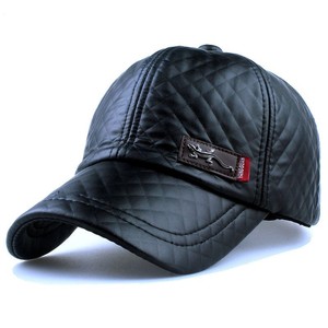 faux leather cap womens