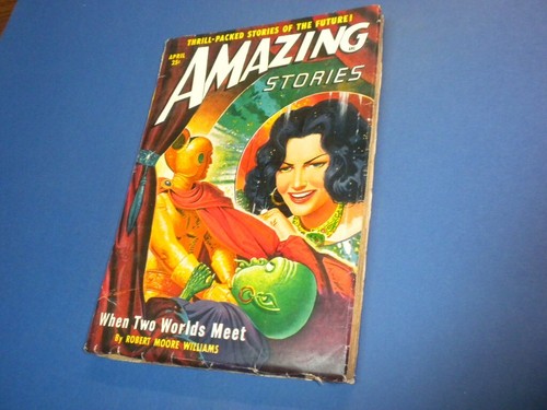 AMAZING STORIES - April 1950 - sci-fi PULP MAGAZINE great cover art! - Picture 4 of 6