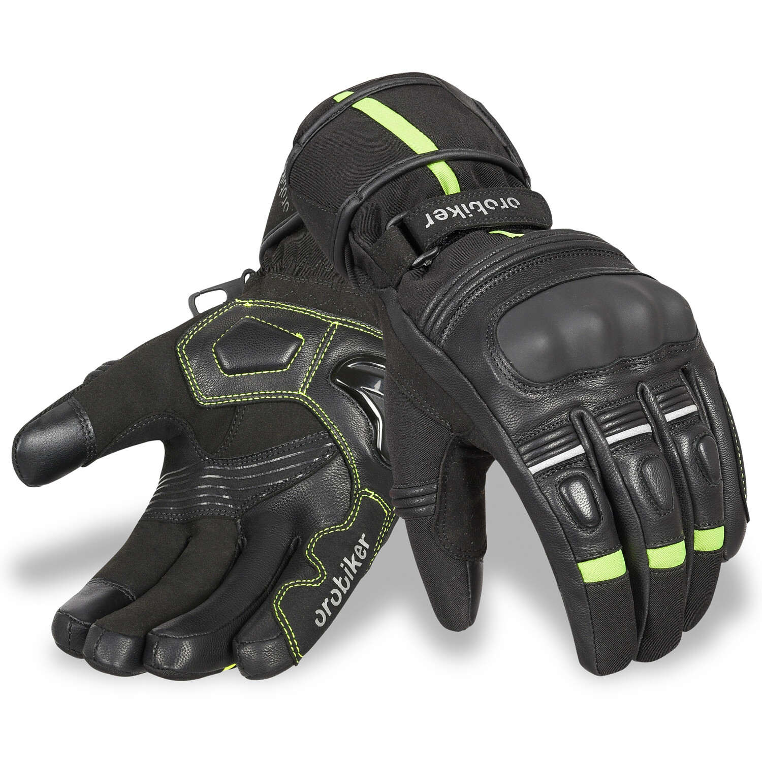 Oro Biker Invierno Motocicleta Guantes Impermeables Térmicos Pantalla Táctil Exterior