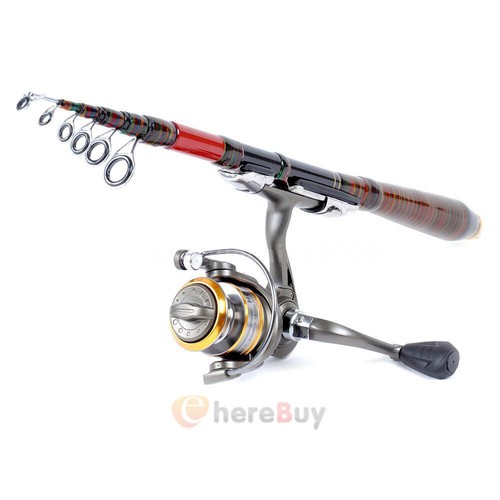 2 Packs Carbon Fiber Telescopic Fishing Rod Sea Saltwater Portable Spinning Pole - 第 13/14 張圖片
