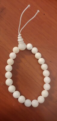 Natürlicher weißer Opal Perlen Armband, Edelstein, glatt, Opal Stein