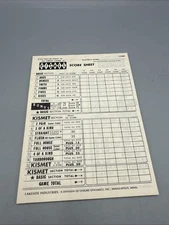 1965 Vintage Kismet Replacement Score Pad Lakeside Games Spare-Time