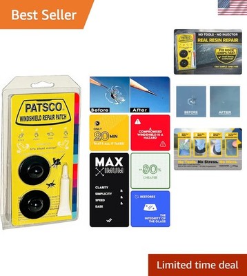 Professional-Grade Windshield Repair Kit - 2 Pack with Patent-Pending Resin!