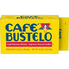 Cafe Bustelo Ground Coffee, Dark Roast, 16 oz Brick 8.48 per pound