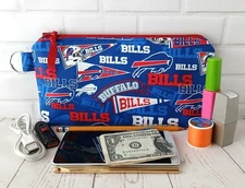 Pencil Case Money Pouch Notions Makeup Bag  Phone Travel NFL Buffalo Bills Gift