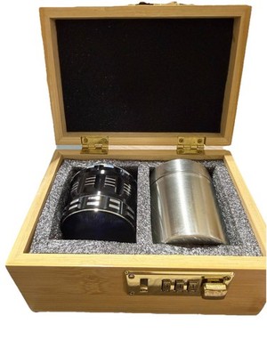 Premium Locking Stash Box Kit | Bamboo Storage Chest with Accessories
