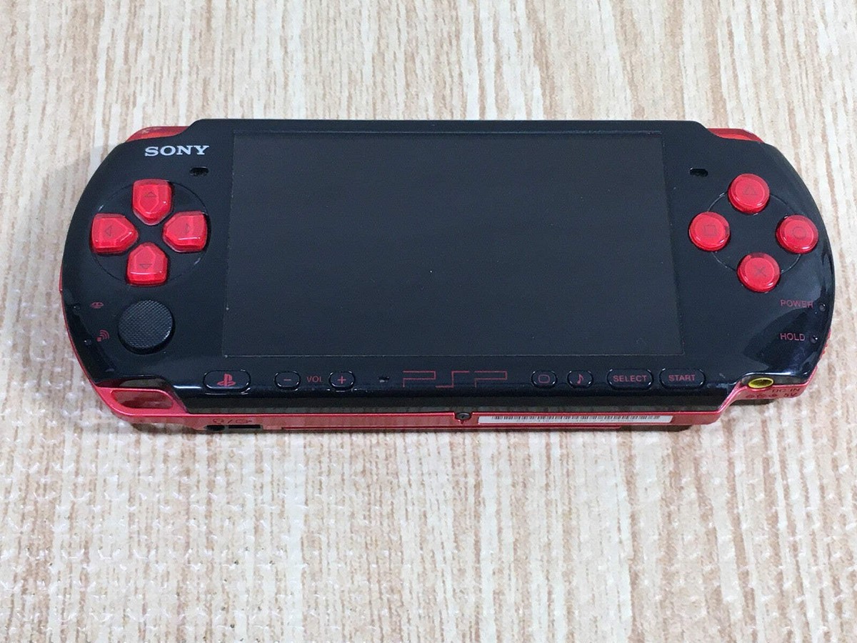 PSP本体 GD7863 Plz Read Item Condi PSP-3000 BLACK & RED SONY PSP