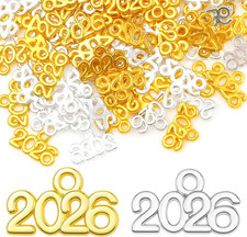 100Pcs 2026 Graduation Charms - Gold  Silver DIY Jewelry Pendants