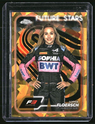 2024 Topps Chrome Sapphire F1 Sophia Floersch Future Stars Gold 43/50 #62