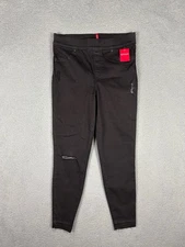 Spanx Leggings Women’s Large 31x27 Black Denim Distressed Skinny Capsule Comfy