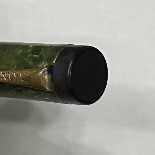 Pluma Estilográfica Parker Duofold Lucky Curve Jr De Colección Verde Jade Hecha en EE. UU. Sin Probar - Imagen 12 de 14