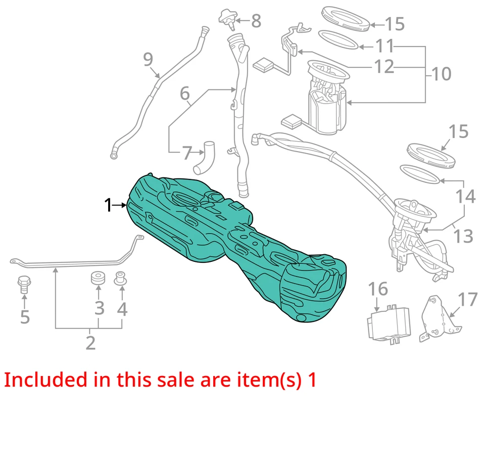 Fuel Tank Convertible N52N Engine Fits 07-13 BMW 328i 823001 Foto 2 de 4