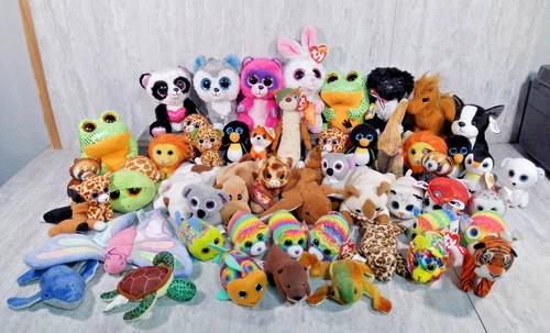 Lot of Ty Beanie Babies-Baby Boos Mix 54 Total Vintage Retired Collectibles