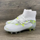 Under Armour Lacrosse Cleats Mens Size 7 White Grey Neon Highlight MC 3028659