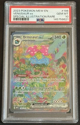 Venusaur EX 198/165 PSA 10 English Scarlet Violet 151 New Cert