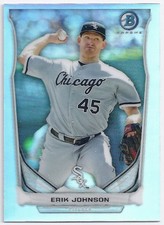 ERIK JOHNSON 2014 Bowman Chrome Refractor Mini #BM-CWS2 Chicago White Sox