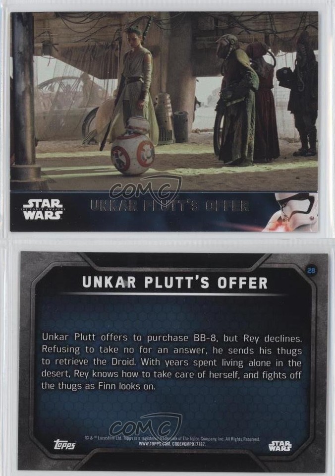 2016 Topps Star Wars: The Force Awakens Series 2 Unkar Plutt's Offer ...