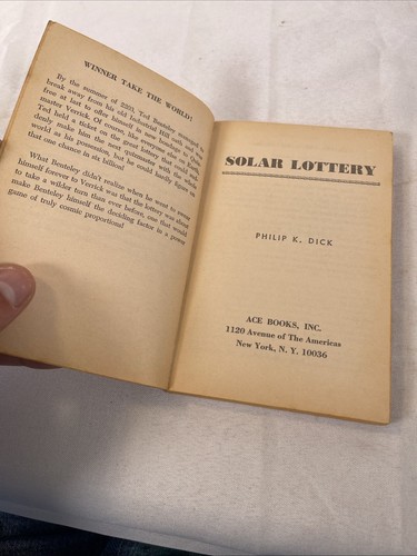 1955 SOLAR LOTTERY by Philip K Dick ACE, vintage paperback - Picture 8 of 9