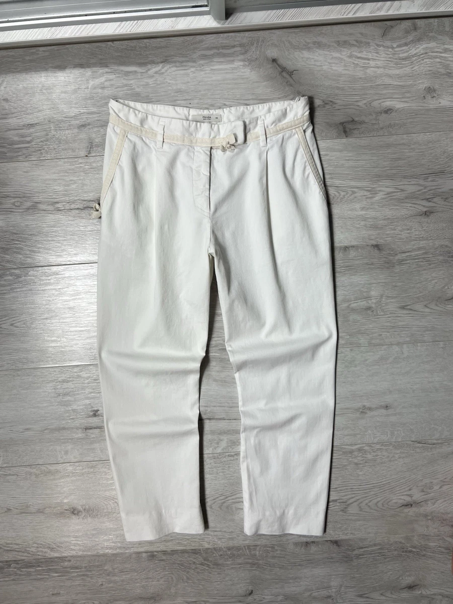 PRADA White Pants for Women for sale | eBay