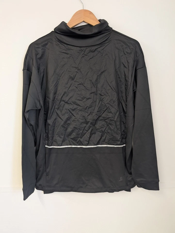 Salomon Elevate Aero Cozy Pull Sweater top Black Medium Running  - Image 2 of 4