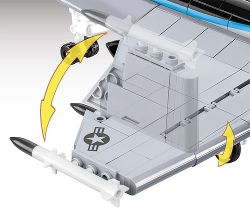 COBI 5805 F/A-18E Super Hornet Top Gun Building Blocks, Silver - Picture 8 of 10
