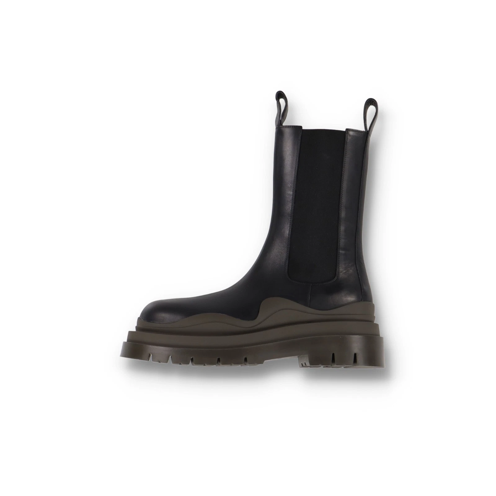 Bottega Veneta Black Camping Tire Chelsea Boots | Size EU 45.5, UK 11.5, US 12.5