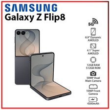 Samsung Galaxy Z Flip8 5G GRAPHITE 12GB 512GB Dual SIM Android Cell Phone