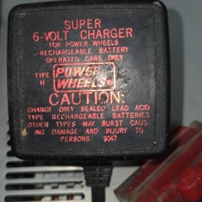 6-Volt Charger for Fisher-Price Power Wheels Red Battery Models 00801-0712
